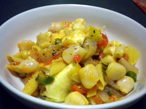 Baked Mostaccioli with Scallops and Jalapeno Peppers