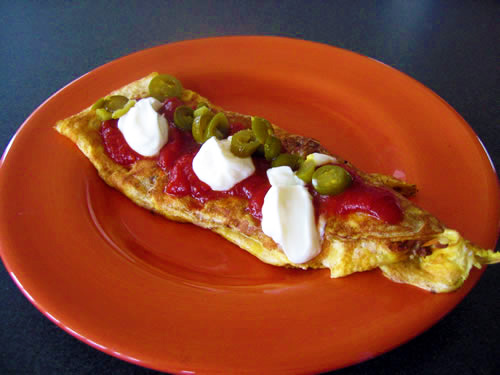 Mexican Jalapeno Chorizo & Cheese Omelet