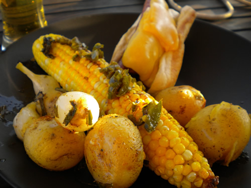 Spicy Jalapeno Grilled Corn on the Cob