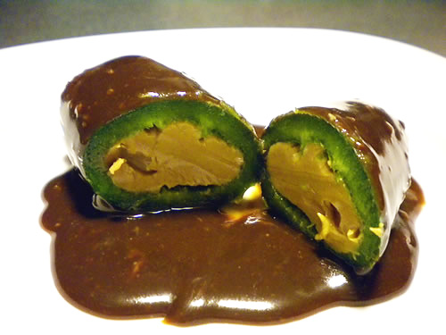 Chocolate Covered, Peanut Butter Filled Jalapenos