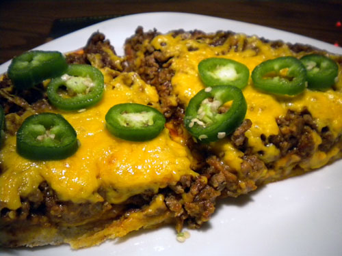 Monsto Nacho Pizza with Jalapenos