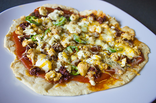 Deconstructed Chorizo Goat Cheese Jalapeno Popper Pizza Recipe