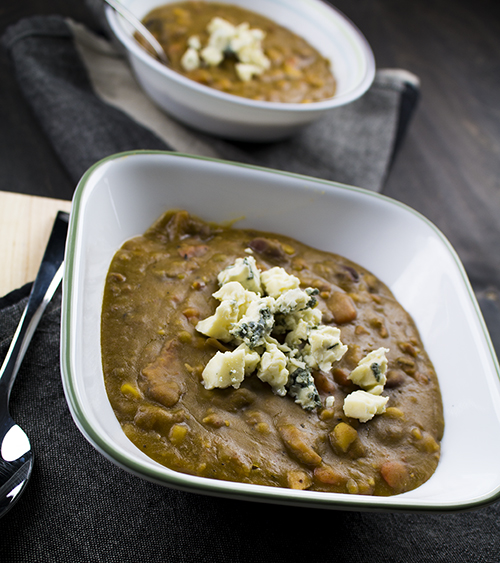 Slow Cooker Split Pea Soup with Jalapeno Peppers