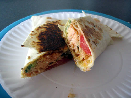 Salmon Wraps with Jalapeno Cajun Mayo