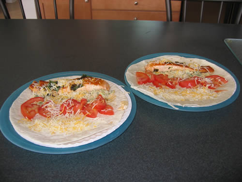 Salmon Wraps with Jalapeno Cajun Mayo