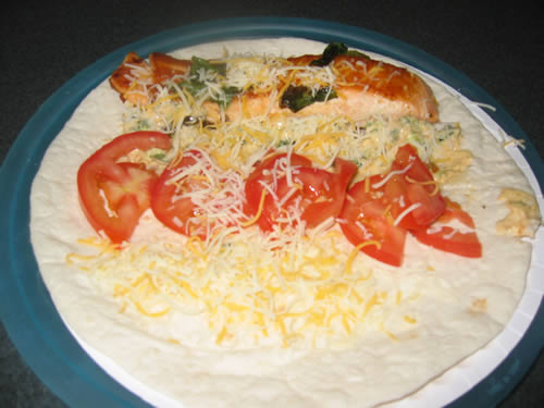 Salmon Wraps with Jalapeno Cajun Mayo