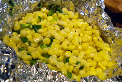 Grilled Jalapenos and Corn with Parmesan