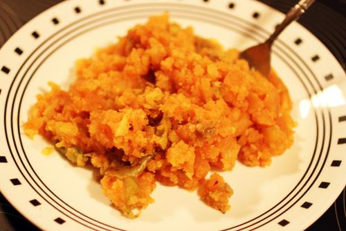 Red Curry Potato Mash with Jalapeno Peppers